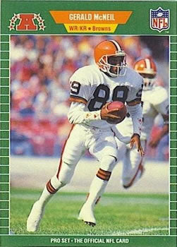 #81 Gerald McNeil - Cleveland Browns - 1989 Pro Set Football
