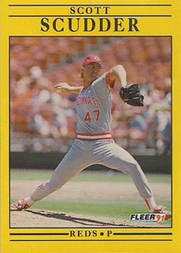 #81 Scott Scudder - Cincinnati Reds - 1991 Fleer Baseball