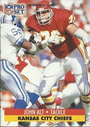 #181 John Alt - Kansas City Chiefs - 1991 Pro Set Football
