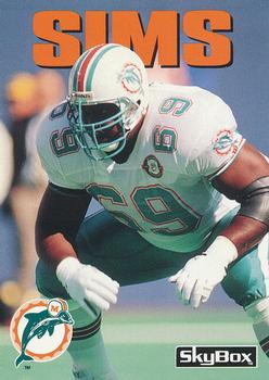 #81 Keith Sims - Miami Dolphins - 1992 SkyBox Impact Football