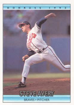 #81 Steve Avery - Atlanta Braves - 1992 Donruss Baseball