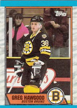 #81 Greg Hawgood - Boston Bruins - 1989-90 Topps Hockey