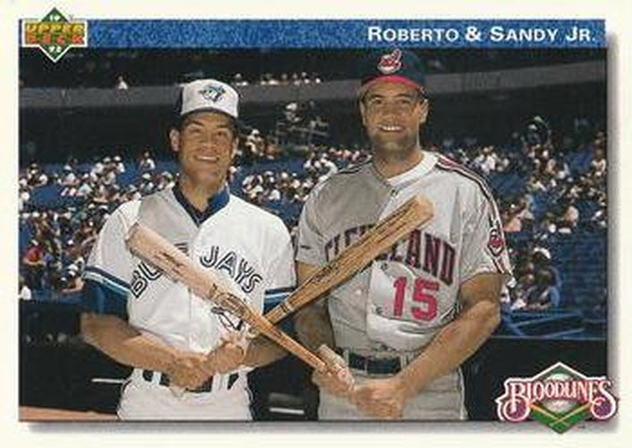 #81 Roberto Alomar / Sandy Alomar Jr. - Cleveland Indians / Toronto Blue Jays - 1992 Upper Deck Baseball