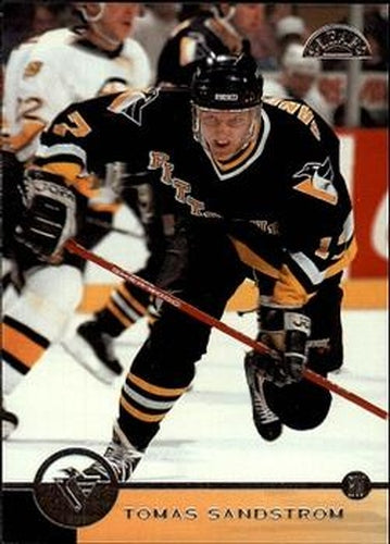 #81 Tomas Sandstrom - Pittsburgh Penguins - 1996-97 Leaf Hockey
