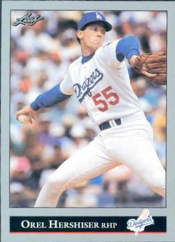 #81 Orel Hershiser - Los Angeles Dodgers - 1992 Leaf Baseball
