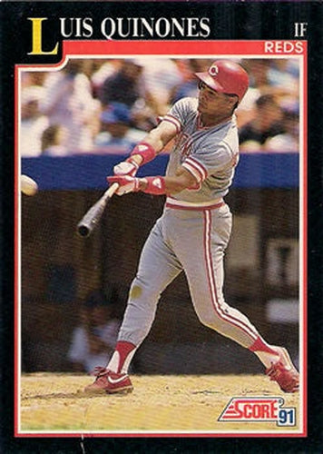 #822 Luis Quinones - Cincinnati Reds - 1991 Score Baseball