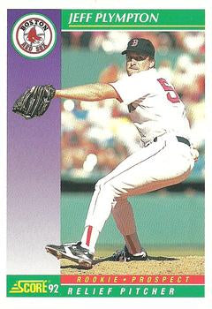 #823 Jeff Plympton - Boston Red Sox - 1992 Score Baseball