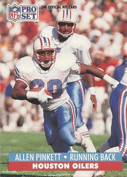 #826 Allen Pinkett - Houston Oilers - 1991 Pro Set Football