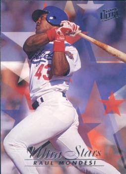 #586 Raul Mondesi - Los Angeles Dodgers - 1996 Ultra Baseball