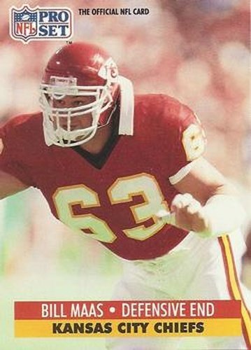 #828 Bill Maas - Kansas City Chiefs - 1991 Pro Set Football