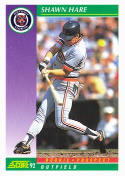 #828 Shawn Hare - Detroit Tigers - 1992 Score Baseball
