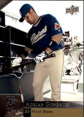 #828 Adrian Gonzalez - San Diego Padres - 2009 Upper Deck Baseball