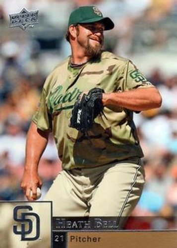 #829 Heath Bell - San Diego Padres - 2009 Upper Deck Baseball