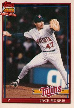 #82T Jack Morris - Minnesota Twins - 1991 Topps Traded Baseball