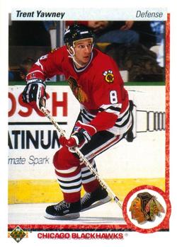 #82 Trent Yawney - Chicago Blackhawks - 1990-91 Upper Deck Hockey
