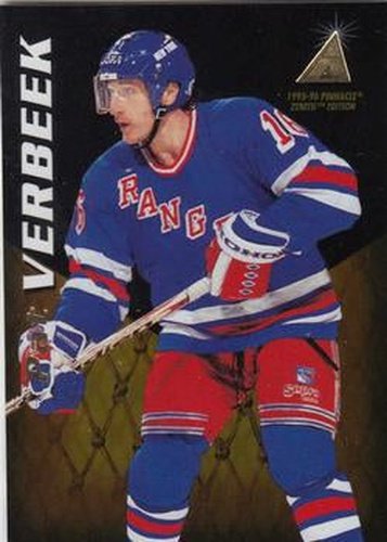 #82 Pat Verbeek - New York Rangers - 1995-96 Zenith Hockey