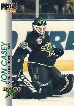 #82 Jon Casey - Minnesota North Stars - 1992-93 Pro Set Hockey