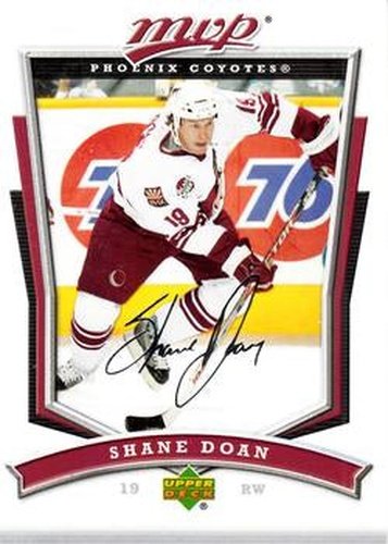 #82 Shane Doan - Phoenix Coyotes - 2007-08 Upper Deck MVP Hockey