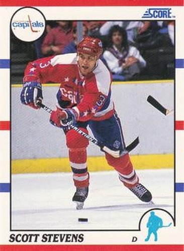 #82 Scott Stevens - Washington Capitals - 1990-91 Score Hottest and Rising Stars Hockey