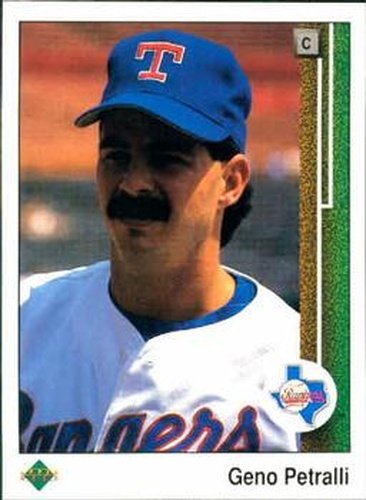 #482 Geno Petralli - Texas Rangers - 1989 Upper Deck Baseball