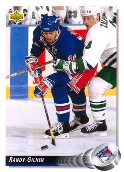 #82 Randy Gilhen - New York Rangers - 1992-93 Upper Deck Hockey