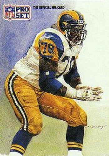 #382 Jackie Slater - Los Angeles Rams - 1991 Pro Set Football