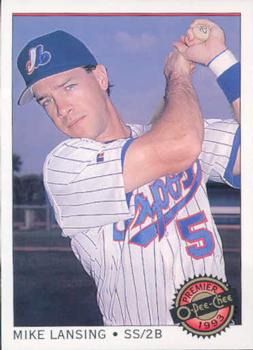 #82 Mike Lansing - Montreal Expos - 1993 O-Pee-Chee Premier Baseball