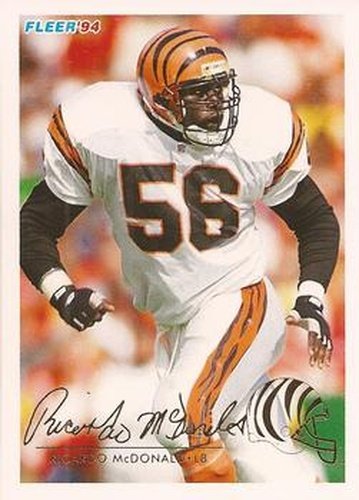 #82 Ricardo McDonald - Cincinnati Bengals - 1994 Fleer Football