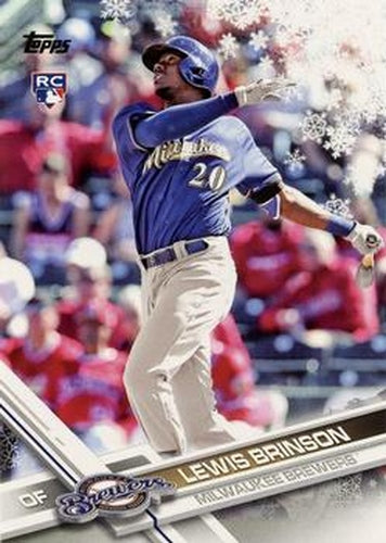 #HMW82 Lewis Brinson - Milwaukee Brewers - 2017 Topps Holiday Baseball