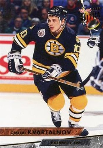 #82 Dmitri Kvartalnov - Boston Bruins - 1993-94 Ultra Hockey