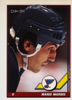 #82 Mario Marois - St. Louis Blues - 1991-92 O-Pee-Chee Hockey