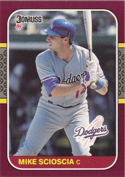 #82 Mike Scioscia - Los Angeles Dodgers - 1987 Donruss Opening Day Baseball