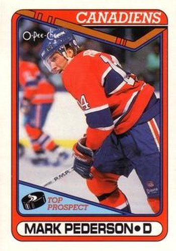 #82 Mark Pederson - Montreal Canadiens - 1990-91 O-Pee-Chee Hockey