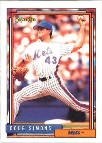 #82 Doug Simons - New York Mets - 1992 O-Pee-Chee Baseball