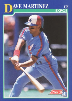 #82 Dave Martinez - Montreal Expos - 1991 Score Baseball
