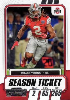 #82 Chase Young - Ohio State Buckeyes - 2021 Panini Contenders Draft Picks Football