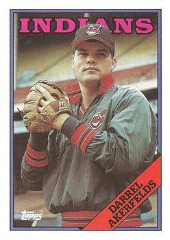 #82 Darrel Akerfelds - Cleveland Indians - 1988 Topps Baseball