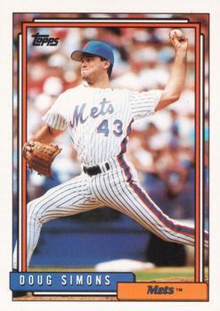 #82 Doug Simons - New York Mets - 1992 Topps Baseball