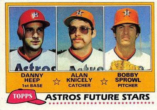 #82 Astros Future Stars Danny Heep / Alan Knicely / Bobby Sprowl - Houston Astros - 1981 Topps Baseball