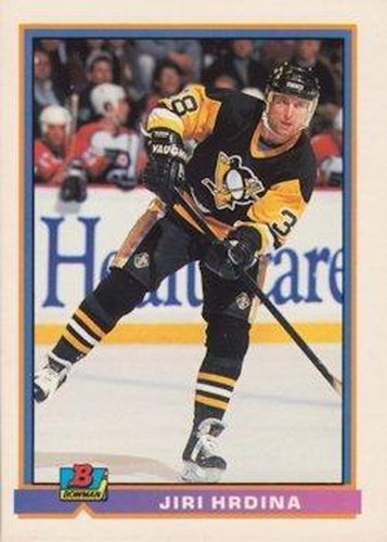 #82 Jiri Hrdina - Pittsburgh Penguins - 1991-92 Bowman Hockey