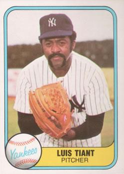 #82 Luis Tiant - New York Yankees - 1981 Fleer Baseball