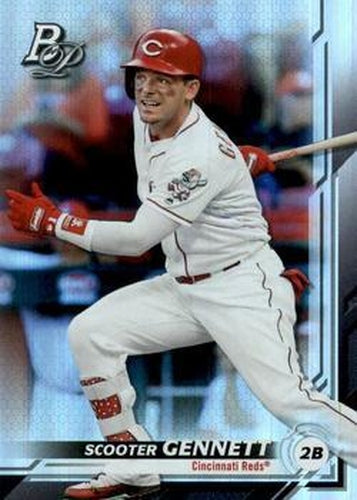 #82 Scooter Gennett - Cincinnati Reds - 2019 Bowman Platinum Baseball