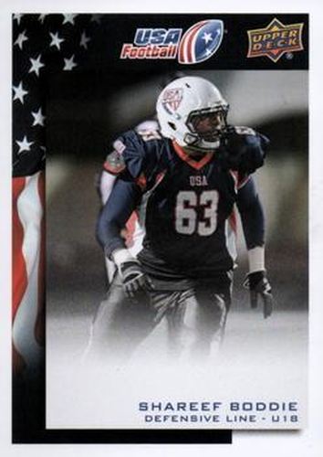 #82 Shareef Boddie - USA - 2014 Upper Deck USA Football