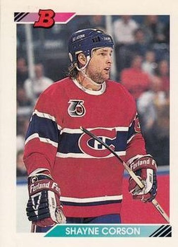 #82 Shayne Corson - Montreal Canadiens - 1992-93 Bowman Hockey