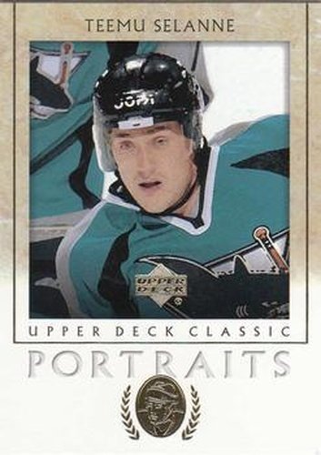 #82 Teemu Selanne - San Jose Sharks - 2002-03 Upper Deck Classic Portraits Hockey
