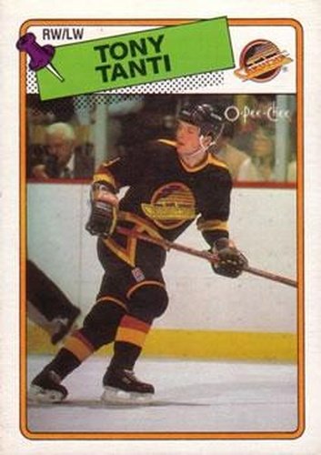 #82 Tony Tanti - Vancouver Canucks - 1988-89 O-Pee-Chee Hockey