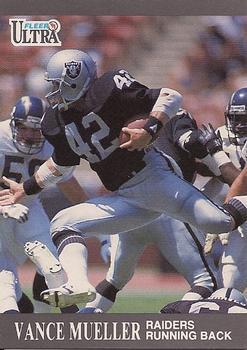 #82 Vance Mueller - Los Angeles Raiders - 1991 Ultra Football