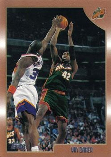 #82 Vin Baker - Seattle SuperSonics - 1998-99 Topps Basketball