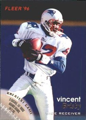 #82 Vincent Brisby - New England Patriots - 1996 Fleer Football