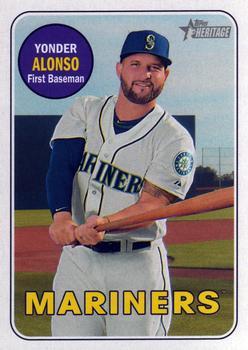 #82 Yonder Alonso - Seattle Mariners - 2018 Topps Heritage Baseball